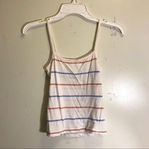 brandy melville white striped faye tank